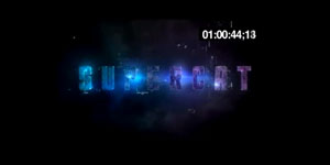 Title sequence with Supercat text and cat eyes.